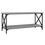 NNEVL Coffee Table Grey Sonoma 100x45x45 cm Engineered Wood and Iron