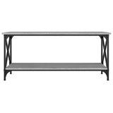 NNEVL Coffee Table Grey Sonoma 100x45x45 cm Engineered Wood and Iron