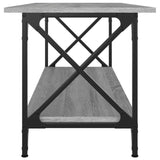 NNEVL Coffee Table Grey Sonoma 100x45x45 cm Engineered Wood and Iron