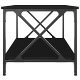 NNEVL Coffee Table Black 80x50x45 cm Engineered Wood and Iron