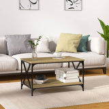 NNEVL Coffee Table Sonoma Oak 80x50x45 cm Engineered Wood and Iron