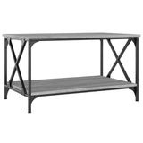 NNEVL Coffee Table Grey Sonoma 80x50x45 cm Engineered Wood and Iron