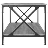 NNEVL Coffee Table Grey Sonoma 80x50x45 cm Engineered Wood and Iron