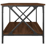 NNEVL Coffee Table Brown Oak 80x50x45 cm Engineered Wood and Iron