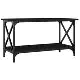 NNEVL Coffee Table Black 80x45x45 cm Engineered Wood and Iron