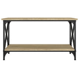 NNEVL Coffee Table Sonoma Oak 80x45x45 cm Engineered Wood and Iron