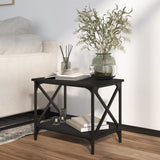 NNEVL Side Table Black 55x38x45 cm Engineered Wood