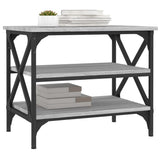 NNEVL Side Table Grey Sonoma 55x38x45 cm Engineered Wood
