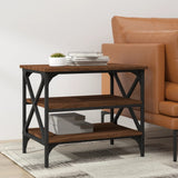 NNEVL Side Table Brown Oak 55x38x45 cm Engineered Wood
