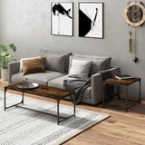 NNEVL Coffee Tables 2 pcs Smoked Oak Engineered Wood