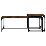 NNEVL Coffee Tables 2 pcs Smoked Oak Engineered Wood