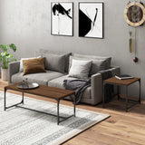 NNEVL Coffee Tables 2 pcs Brown Oak Engineered Wood