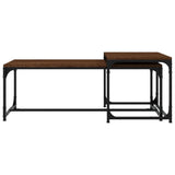 NNEVL Coffee Tables 2 pcs Brown Oak Engineered Wood