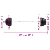 NNEVL Barbell with Plates 60 kg