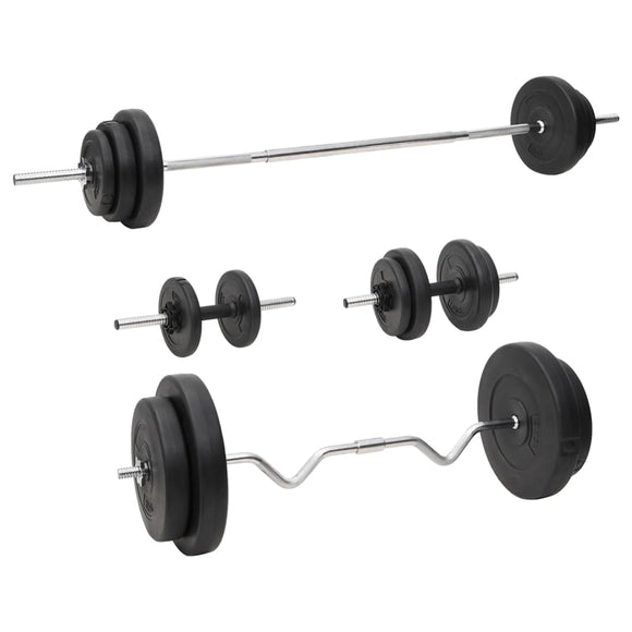 NNEVL Barbell and Dumbbell with Plates Set 90 kg