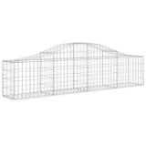 NNEVL Arched Gabion Baskets 3 pcs 200x30x40/60 cm Galvanised Iron