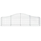 NNEVL Arched Gabion Baskets 3 pcs 200x30x40/60 cm Galvanised Iron