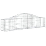 NNEVL Arched Gabion Baskets 4 pcs 200x30x40/60 cm Galvanised Iron