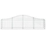 NNEVL Arched Gabion Baskets 4 pcs 200x30x40/60 cm Galvanised Iron