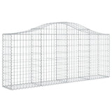 NNEVL Arched Gabion Baskets 5 pcs 200x30x80/100 cm Galvanised Iron