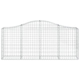 NNEVL Arched Gabion Baskets 7 pcs 200x30x80/100 cm Galvanised Iron