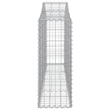 NNEVL Arched Gabion Baskets 7 pcs 200x30x80/100 cm Galvanised Iron