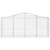 NNEVL Arched Gabion Baskets 9 pcs 200x30x80/100 cm Galvanised Iron