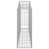 NNEVL Arched Gabion Baskets 9 pcs 200x30x80/100 cm Galvanised Iron