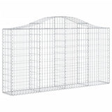 NNEVL Arched Gabion Baskets 4 pcs 200x30x100/120 cm Galvanised Iron