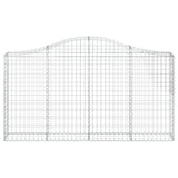 NNEVL Arched Gabion Baskets 4 pcs 200x30x100/120 cm Galvanised Iron
