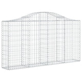 NNEVL Arched Gabion Baskets 5 pcs 200x30x100/120 cm Galvanised Iron
