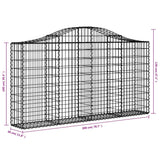 NNEVL Arched Gabion Baskets 5 pcs 200x30x100/120 cm Galvanised Iron