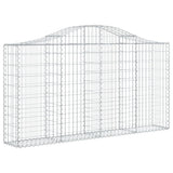 NNEVL Arched Gabion Baskets 10 pcs 200x30x100/120 cm Galvanised Iron