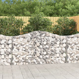 NNEVL Arched Gabion Baskets 10 pcs 200x30x100/120 cm Galvanised Iron