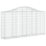 NNEVL Arched Gabion Baskets 11 pcs 200x30x100/120 cm Galvanised Iron