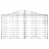 NNEVL Arched Gabion Baskets 11 pcs 200x30x100/120 cm Galvanised Iron