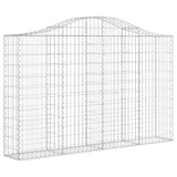 NNEVL Arched Gabion Baskets 4 pcs 200x30x120/140 cm Galvanised Iron