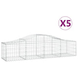 NNEVL Arched Gabion Baskets 5 pcs 200x50x40/60 cm Galvanised Iron