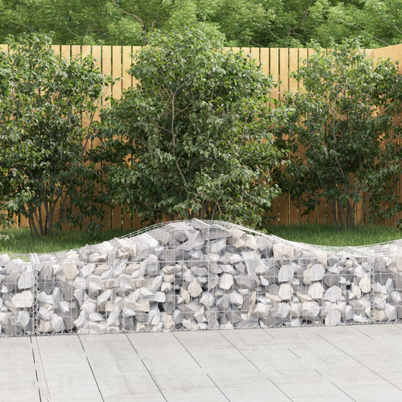 NNEVL Arched Gabion Baskets 5 pcs 200x50x40/60 cm Galvanised Iron