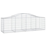 NNEVL Arched Gabion Baskets 7 pcs 200x50x60/80 cm Galvanised Iron