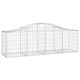NNEVL Arched Gabion Baskets 9 pcs 200x50x60/80 cm Galvanised Iron