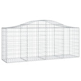 NNEVL Arched Gabion Baskets 14 pcs 200x50x80/100 cm Galvanised Iron