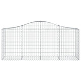 NNEVL Arched Gabion Baskets 14 pcs 200x50x80/100 cm Galvanised Iron