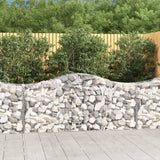 NNEVL Arched Gabion Baskets 14 pcs 200x50x80/100 cm Galvanised Iron
