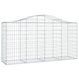 NNEVL Arched Gabion Baskets 6 pcs 200x50x100/120 cm Galvanised Iron