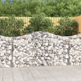 NNEVL Arched Gabion Baskets 6 pcs 200x50x100/120 cm Galvanised Iron