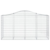 NNEVL Arched Gabion Baskets 9 pcs 200x50x100/120 cm Galvanised Iron