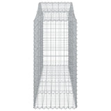 NNEVL Arched Gabion Baskets 9 pcs 200x50x100/120 cm Galvanised Iron