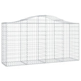 NNEVL Arched Gabion Baskets 14 pcs 200x50x100/120 cm Galvanised Iron