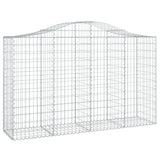 NNEVL Arched Gabion Baskets 5 pcs 200x50x120/140 cm Galvanised Iron